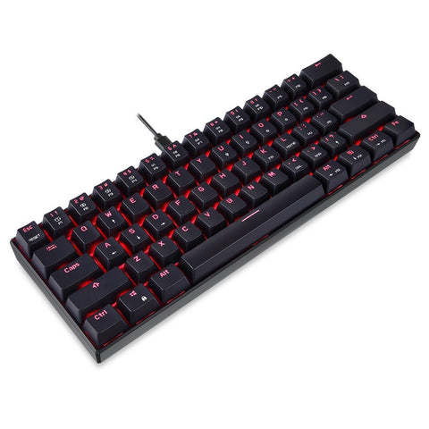 MOTOSPEED CK61 RGB Mechanical Gaming Keyboard OUTMU Red Switches Keyboard 61 Keys Anti-ghosting with Backlight for Gaming Black