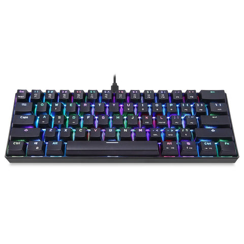MOTOSPEED CK61 RGB Mechanical Gaming Keyboard OUTMU Red Switches Keyboard 61 Keys Anti-ghosting with Backlight for Gaming Black