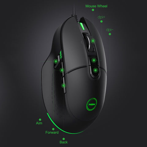 MIIIW 700G RGB Colorful Wired Gaming Mouse 6 Buttons 7200DPI Ergonomic Gamer PC Mouse