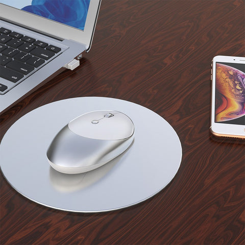 HXSJ T36 Three Mode BT 3.0 + 5.0 + 2.4G Wireless Mouse Silm Silent Design Rechargeable Optical Mouse For iPad PC Laptop