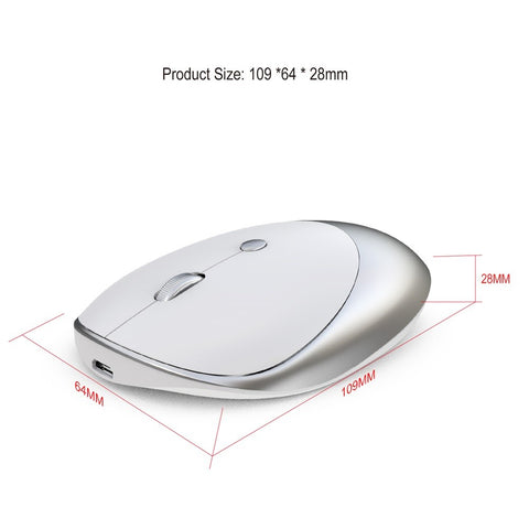 HXSJ T36 Three Mode BT 3.0 + 5.0 + 2.4G Wireless Mouse Silm Silent Design Rechargeable Optical Mouse For iPad PC Laptop