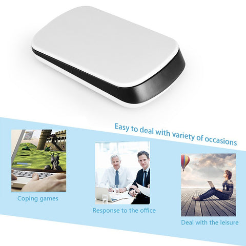 2.4G Wireless Mouse Wireless Full Touch Optical Mouse Creative mouse White
