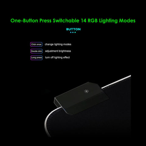 LEDs RGB Mouse Pad 14 Lighting Modes Gaming Extra Large Soft Extended Non Slip Mousepad for PC Laptop