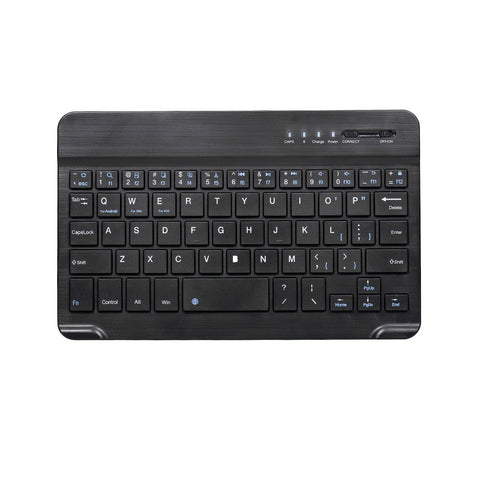 7-inch Wireless BT 3.0 Keyboard Mini Ultra-slim BT Keyboard for Tablet Smartphone Support iOS Windows Android Systems Black