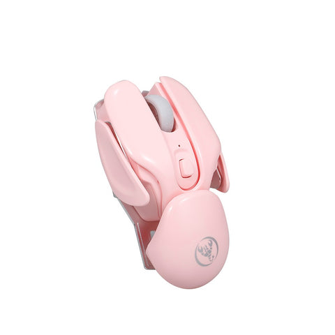 HXSJ T37 Wireless Mouse 2.4G Wireless Mouse Mute Mouse 3 Adjustable DPI Built-in 500mAh  Rechargeable Battery Pink