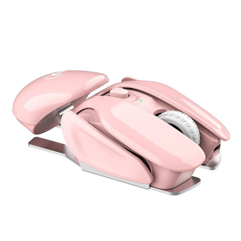 HXSJ T37 Wireless Mouse 2.4G Wireless Mouse Mute Mouse 3 Adjustable DPI Built-in 500mAh  Rechargeable Battery Pink