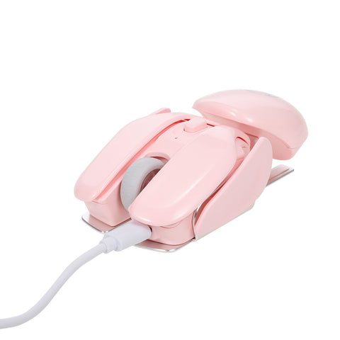 HXSJ T37 Wireless Mouse 2.4G Wireless Mouse Mute Mouse 3 Adjustable DPI Built-in 500mAh  Rechargeable Battery Pink