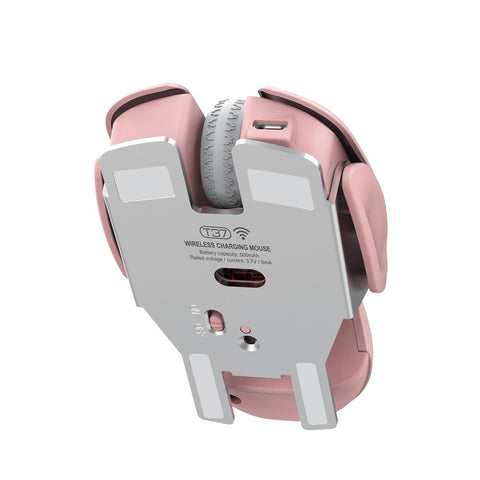 HXSJ T37 Wireless Mouse 2.4G Wireless Mouse Mute Mouse 3 Adjustable DPI Built-in 500mAh  Rechargeable Battery Pink
