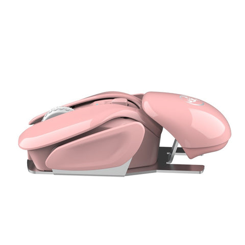 HXSJ T37 Wireless Mouse 2.4G Wireless Mouse Mute Mouse 3 Adjustable DPI Built-in 500mAh  Rechargeable Battery Pink