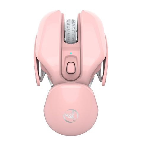 HXSJ T37 Wireless Mouse 2.4G Wireless Mouse Mute Mouse 3 Adjustable DPI Built-in 500mAh  Rechargeable Battery Pink