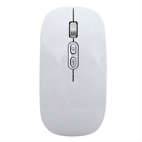 M103 Rechargeable Wireless Mouse 2.4G Wireless Mouse Ultra-thin Mute Mouse 3 Adjustable DPI Built-in 500mAh Battery White