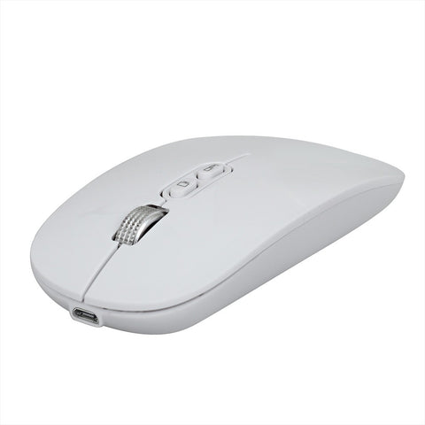 M103 Rechargeable Wireless Mouse 2.4G Wireless Mouse Ultra-thin Mute Mouse 3 Adjustable DPI Built-in 500mAh Battery White