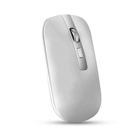HXSJ M30 Rechargeable Wireless Mouse 2.4GHz Mice 1600DPI Metal Scroll Wheel For Working Office Silver