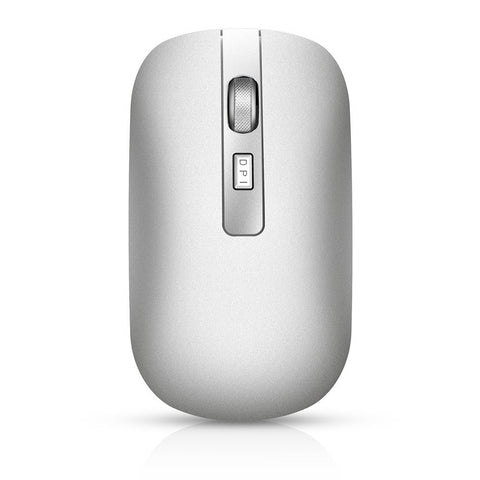 HXSJ M30 Rechargeable Wireless Mouse 2.4GHz Mice 1600DPI Metal Scroll Wheel For Working Office Silver
