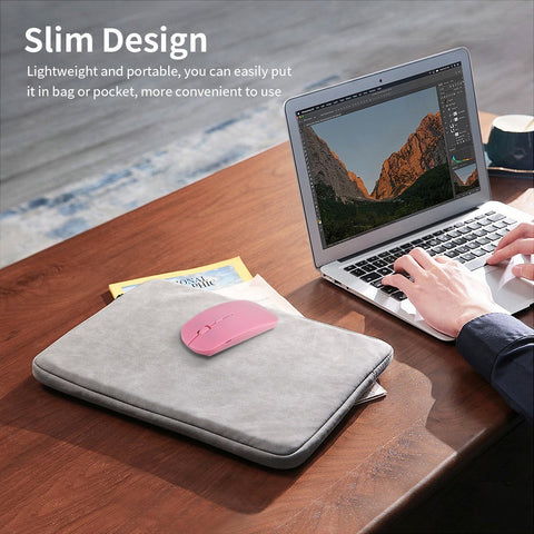2.4G Wireless Mouse Portable Ultra-thin Mute Mouse 4 Keys Wireless Optical Mouse 1600DPI for   Desktop Computer Laptop Black
