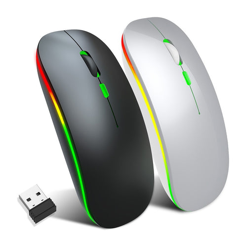 M40 Ultra-thin Wireless Mouse 2.4G Rechargeable Wireless Silent Mouse Ergonomic Design 3 Adjustable DPI Silver