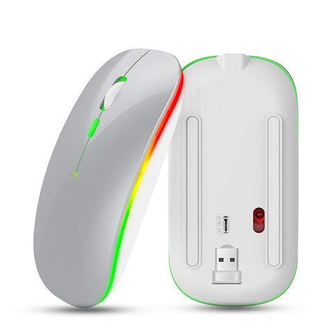 M40 Ultra-thin Wireless Mouse 2.4G Rechargeable Wireless Silent Mouse Ergonomic Design 3 Adjustable DPI Silver