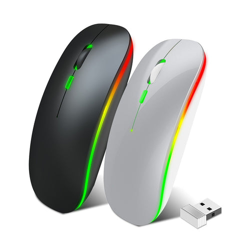 M40 Ultra-thin Wireless Mouse 2.4G Rechargeable Wireless Silent Mouse Ergonomic Design 3 Adjustable DPI Silver