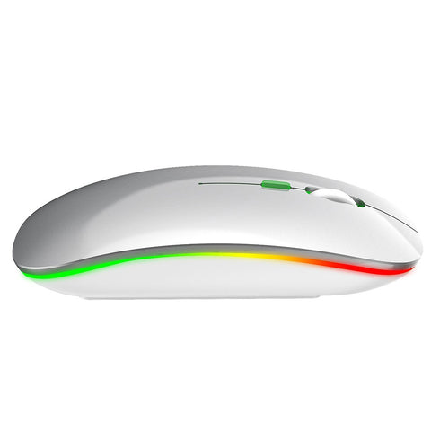 M40 Ultra-thin Wireless Mouse 2.4G Rechargeable Wireless Silent Mouse Ergonomic Design 3 Adjustable DPI Silver