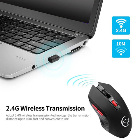 YWYT G817 Wireless Mouse 2.4G Wireless Gaming Mouse 2400DPI 6 Buttons Optical Ergonomic Mouse with USB Receiver for PC Laptop