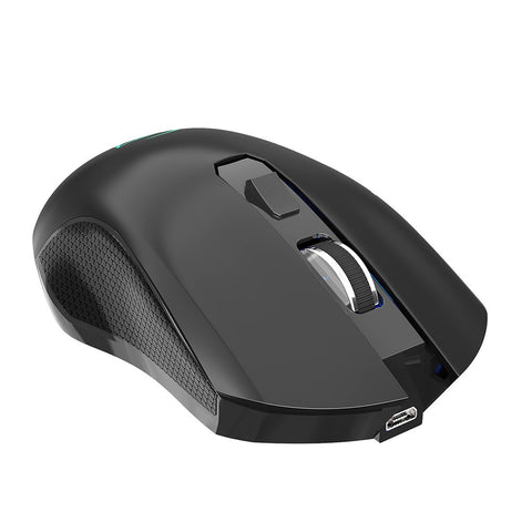 YWYT G851 2.4GHz Wireless Mouse Rechargeable Mute Mouse Ergonomic Mouse with Colorful Light Effect for Desktop Laptop
