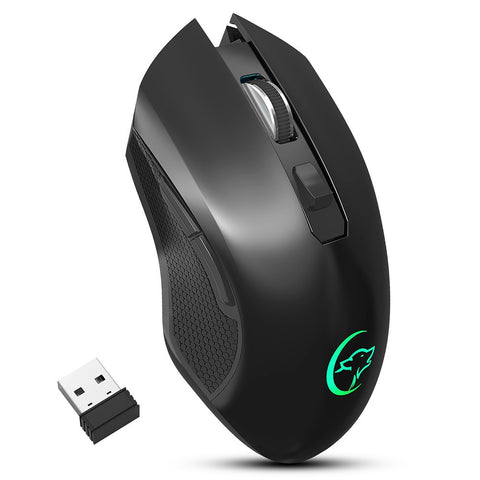 YWYT G851 2.4GHz Wireless Mouse Rechargeable Mute Mouse Ergonomic Mouse with Colorful Light Effect for Desktop Laptop