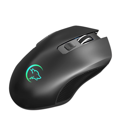 YWYT G851 2.4GHz Wireless Mouse Rechargeable Mute Mouse Ergonomic Mouse with Colorful Light Effect for Desktop Laptop