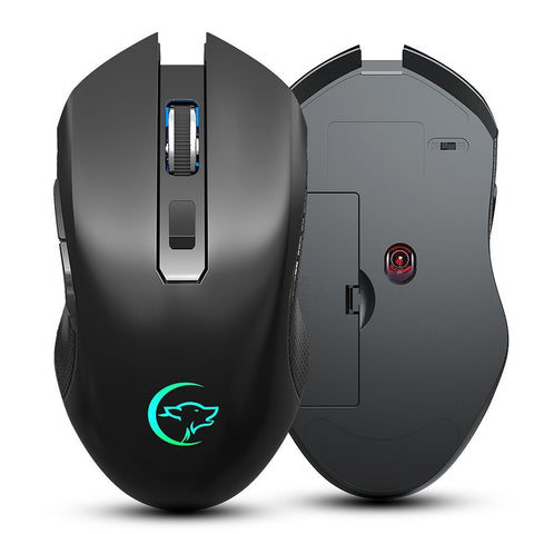 YWYT G851 2.4GHz Wireless Mouse Rechargeable Mute Mouse Ergonomic Mouse with Colorful Light Effect for Desktop Laptop