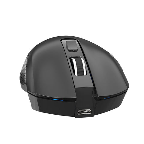 YWYT G851 2.4GHz Wireless Mouse Rechargeable Mute Mouse Ergonomic Mouse with Colorful Light Effect for Desktop Laptop