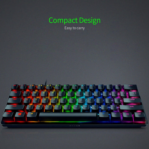 Razer Huntsman Mini Mechanical Keyboard Clicky Optical Switch 61 Keys Wired RGB Keyboard for PC Laptop Black
