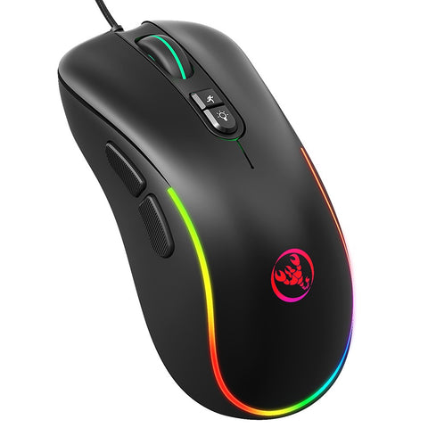 HXSJ J300+V100 Keyboard and Mouse Combo RGB Lighting Programmable Gaming Mouse+One-handed Game Keyboard with Adjustable DPI