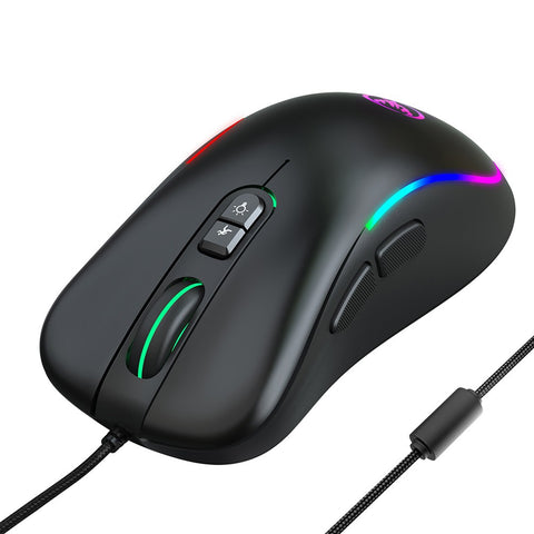 HXSJ J300+V100 Keyboard and Mouse Combo RGB Lighting Programmable Gaming Mouse+One-handed Game Keyboard with Adjustable DPI