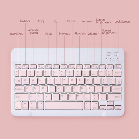 Tablet Wireless Keyboard and Mouse Combo Ultra-slim Design Rechargeable Battery for Smartphone Tablet Compatible with iPhone iPad Computer Support System MASOS iOS Windows