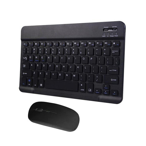Tablet Wireless Keyboard and Mouse Combo Ultra-slim Design Rechargeable Battery for Smartphone Tablet Compatible with iPhone iPad Computer Support System MASOS iOS Windows