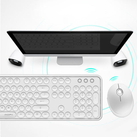 Cordless Mechanical Keyboard Mouse Round Cap Keyboard Office Desktop Keyboard and Mouse Set