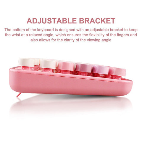 Cordless Mechanical Keyboard Mouse Round Cap Keyboard Office Desktop Keyboard and Mouse Set