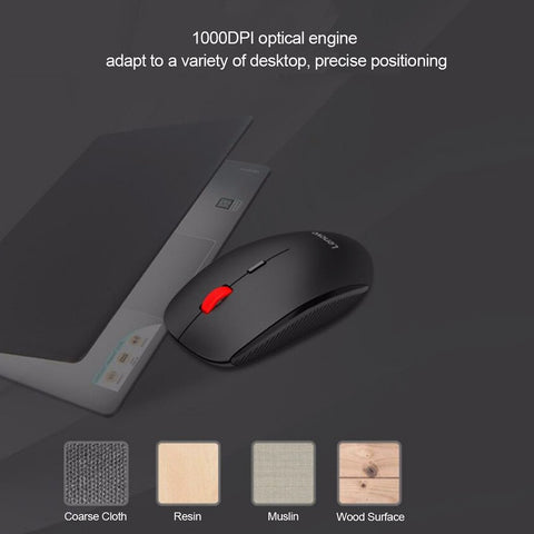 Lenovo N911 Pro Wireless Mouse Mute Button 1000DPI 2.4G Wireless Transmission One-Button Service Portable USB Optical Mice For Computer Laptop Office Home