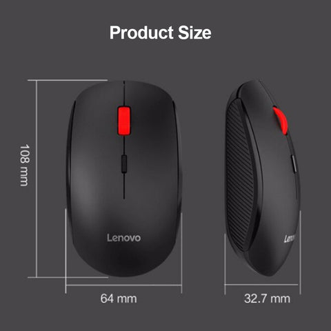 Lenovo N911 Pro Wireless Mouse Mute Button 1000DPI 2.4G Wireless Transmission One-Button Service Portable USB Optical Mice For Computer Laptop Office Home