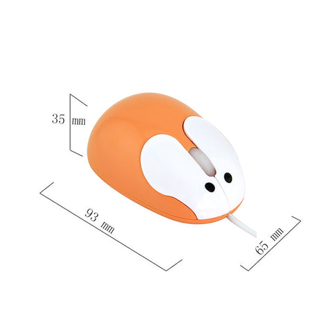Cute Wired Mouse Mini Laptop Mouse 1600 DPI Optical Sensor/3 Buttons/Ergonomic Design/USB Powered Computer Mice for Windows PC Laptop Gamers Office/Home use