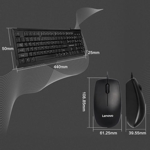 Lenovo MK618 Wired Keyboard and Mouse