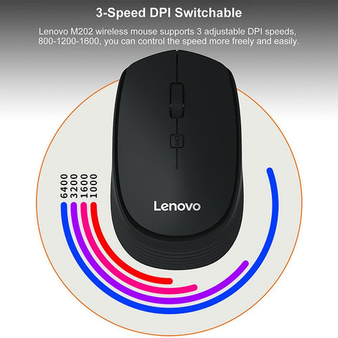Lenovo M202 Mini Wireless Mouse 2.4GHz Optical Mouse