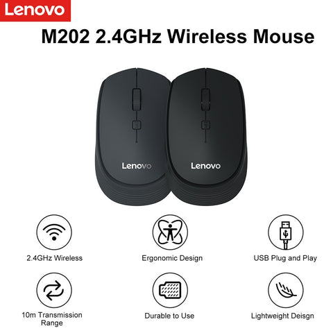 Lenovo M202 Mini Wireless Mouse 2.4GHz Optical Mouse
