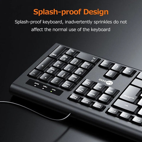 Lenovo Lecoo CM101S Wired Keyboard Mouse Combo Ergonomic Keyboard Mouse Set