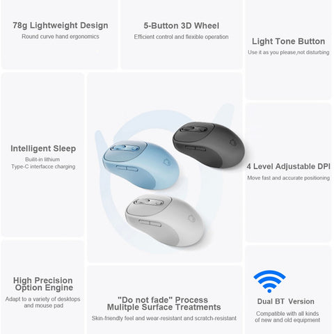 Lenovo Xiaoxin PLUS BT Mouse Office Game Universal Charging Mouse