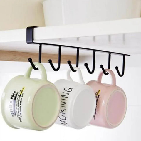 1pc hooks Iron art cabinet storage hanger multi-functional hook wardrobe sorting rack kitchen seamless nail free hook