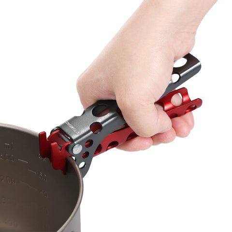 Camping Anti-hot Pot Pan Bowl Gripper Anti-Scald Handle Holder Clip Clamp for Outdoor Cooking Picnic Hiking Barbecue Cookware