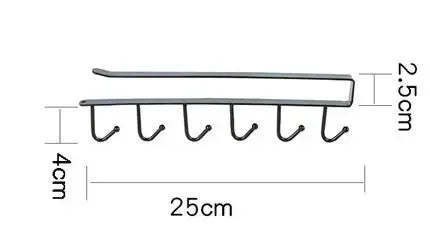 1pc hooks Iron art cabinet storage hanger multi-functional hook wardrobe sorting rack kitchen seamless nail free hook