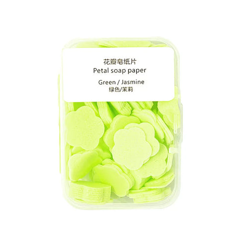 50/100Pcs/box Panda Portable Soap Flakes Disposable Mini Soap Sheets for Traveling Camping Hiking Outdoor Sport Soap Paper Sheet