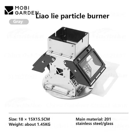 MOBI GARDEN 403 Stainless Steel Firewood Stove Outdoor Camping Cookware Portable Multi-Functional Heating Stove Free Smoke Pipe