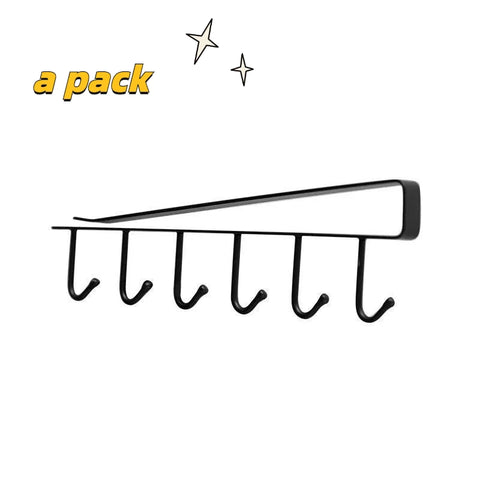 Cabinet kitchen partition storage rack dormitory iron hook seamless nail-free bedroom wardrobe storage finishing hook cup hooks